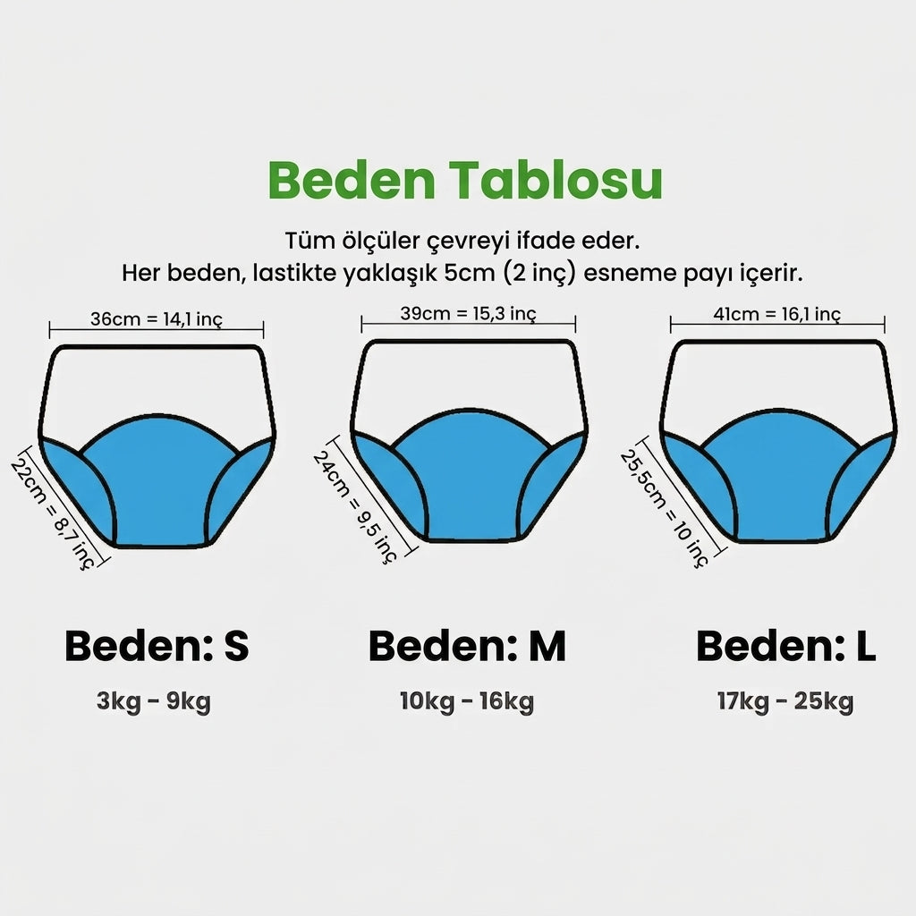 Pottyly® Tekrar Kullanılabilir Tuvalet Eğitim Külodu
